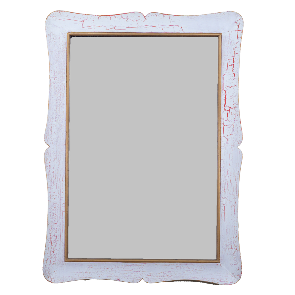 Vintage Extra Large Ornate White Picture Frame