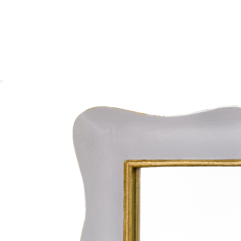 Shaped Mirror "A GUANTIERA" (White and Golden Line)