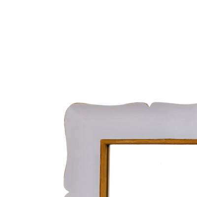 Shaped Mirror "A GUANTIERA" (White and Ocher)