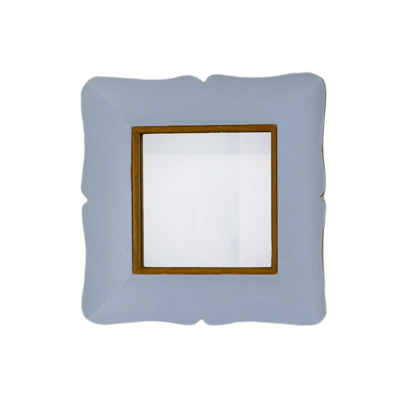 Shaped Mirror "A GUANTIERA" (White and Ocher)