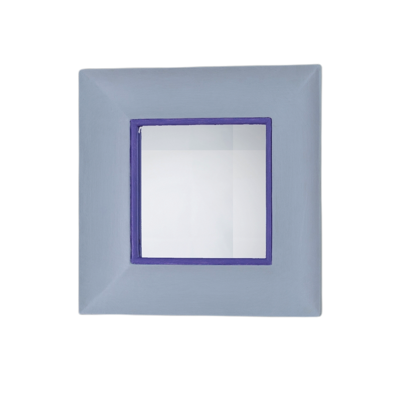 Straight Mirror "A GUANTIERA" (White and Lilac)