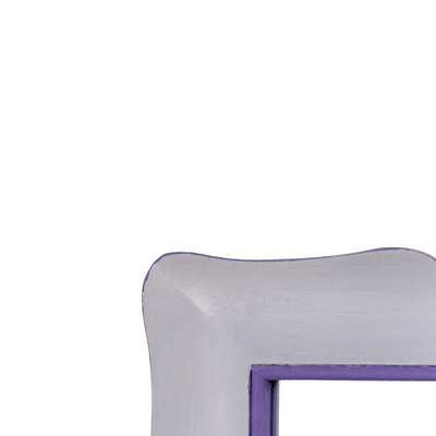 Shaped Mirror "A GUANTIERA" (White and Lilac)