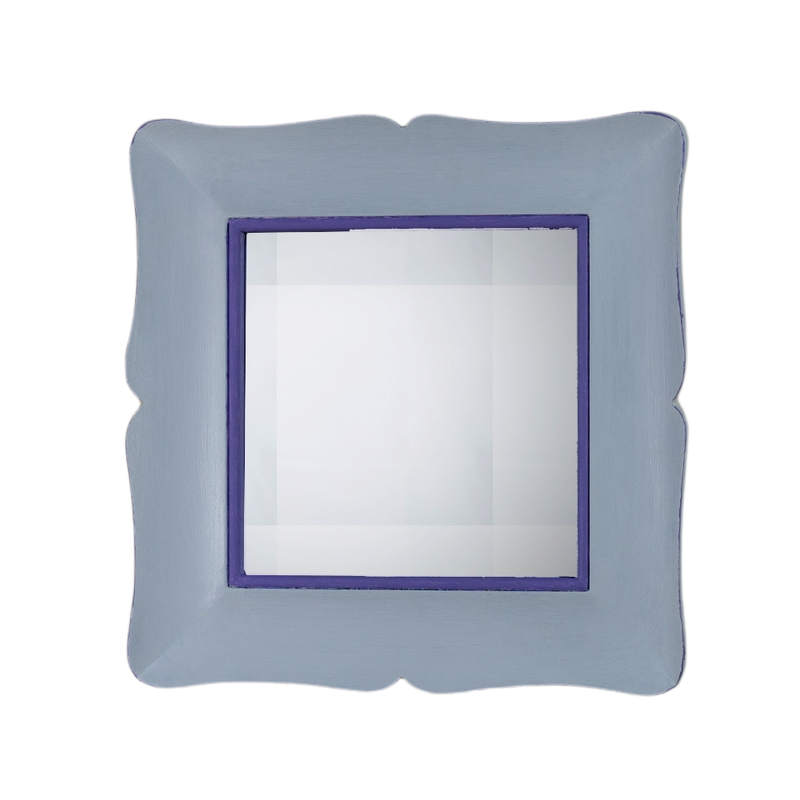 Shaped Mirror "A GUANTIERA" (White and Lilac)