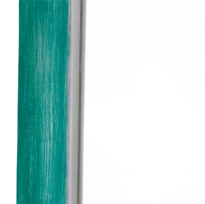 Straight Mirror "A GUANTIERA" (White and Emerald Green with scratched effect)