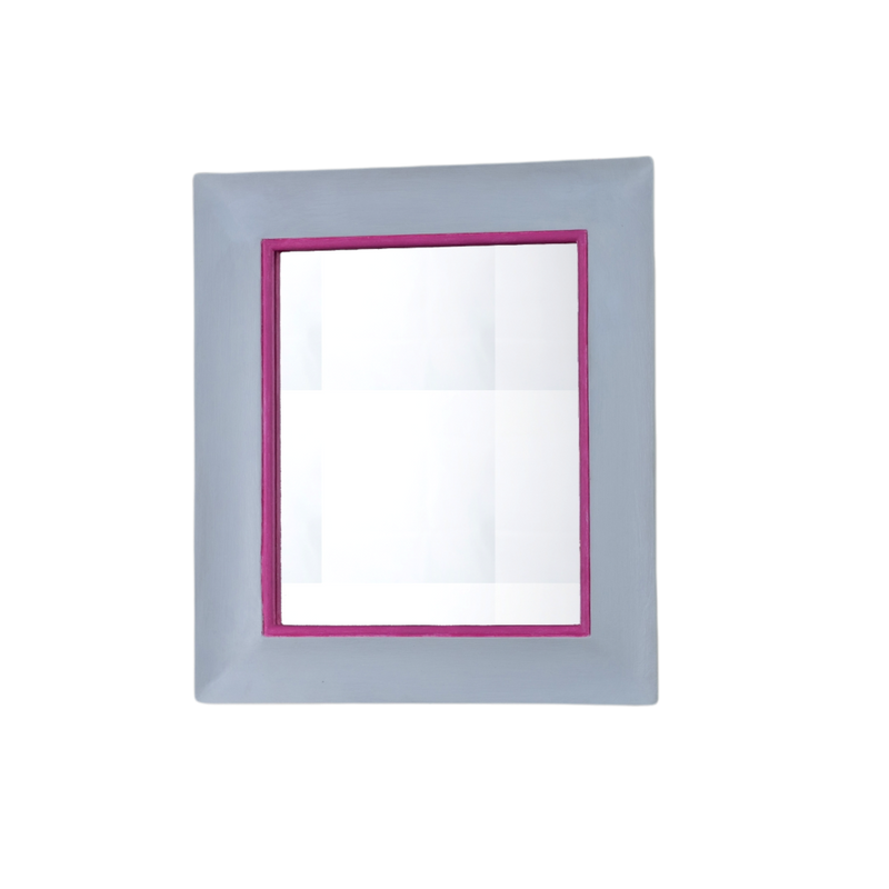 Straight Mirror "A GUANTIERA" (White and Pink)