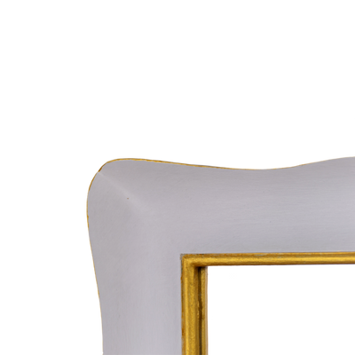 Shaped Mirror "A GUANTIERA" (White and Rich Gold)