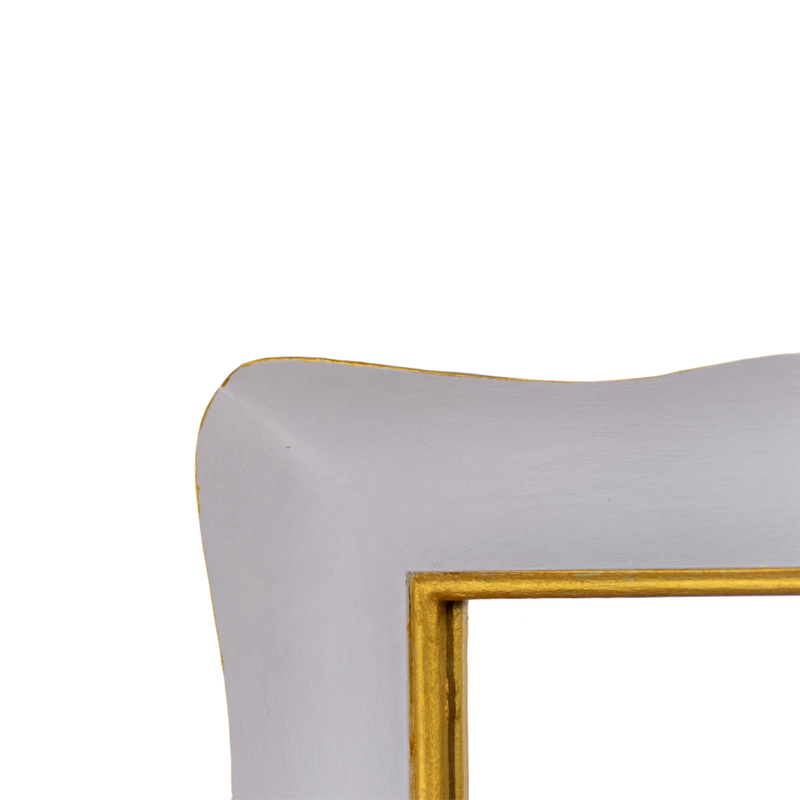 Shaped Mirror "A GUANTIERA" (White and Rich Gold)