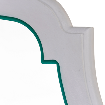 Mirror "MEDIUM SAN MATTEO" (White and Emerald Green)