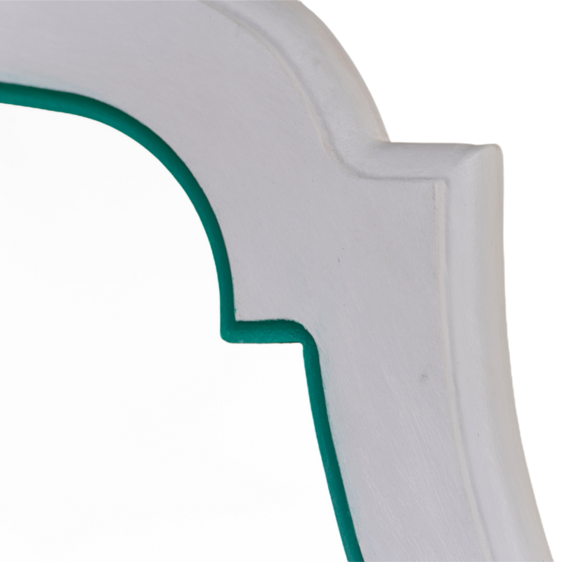 Mirror "MEDIUM SAN MATTEO" (White and Emerald Green)