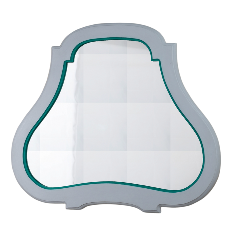 Mirror "MEDIUM SAN MATTEO" (White and Emerald Green)