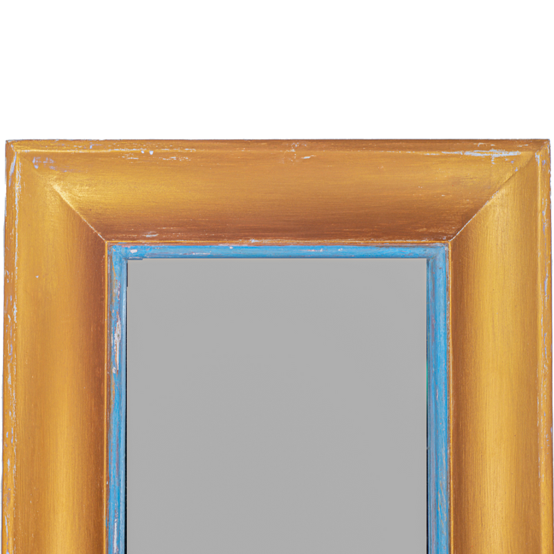 Mirror "A GUANTIERA INVERSA" (Gold, Light Blue and White)