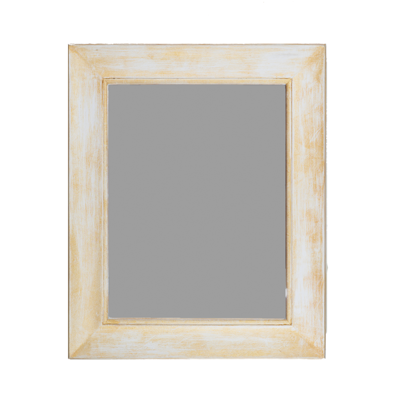 Mirror "A GUANTIERA" (White and Scratched Gold)