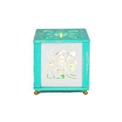 "MORESCA" lamp (White and pickled Emerald Green)