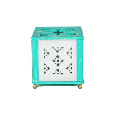 "MORESCA" lamp (White and pickled Emerald Green)