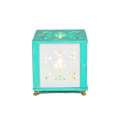 "MORESCA" lamp (White and pickled Emerald Green)