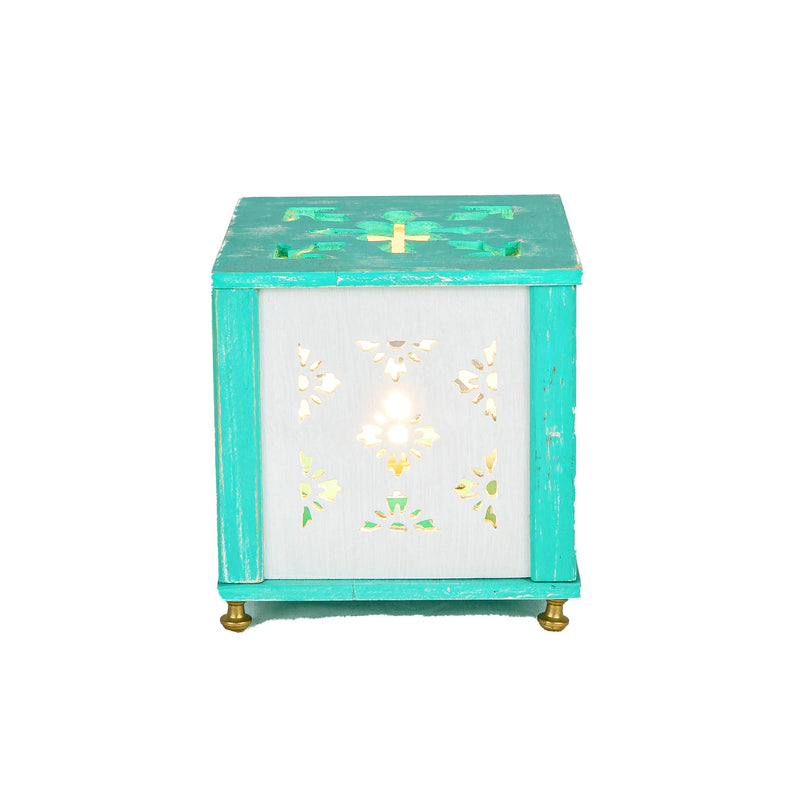 "MORESCA" lamp (White and pickled Emerald Green)