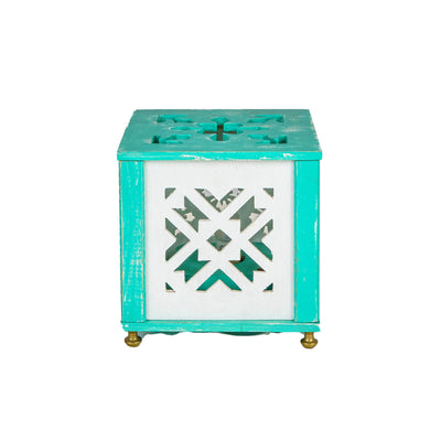 "MORESCA" lamp (White and pickled Emerald Green)