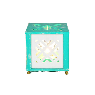 "MORESCA" lamp (White and pickled Emerald Green)