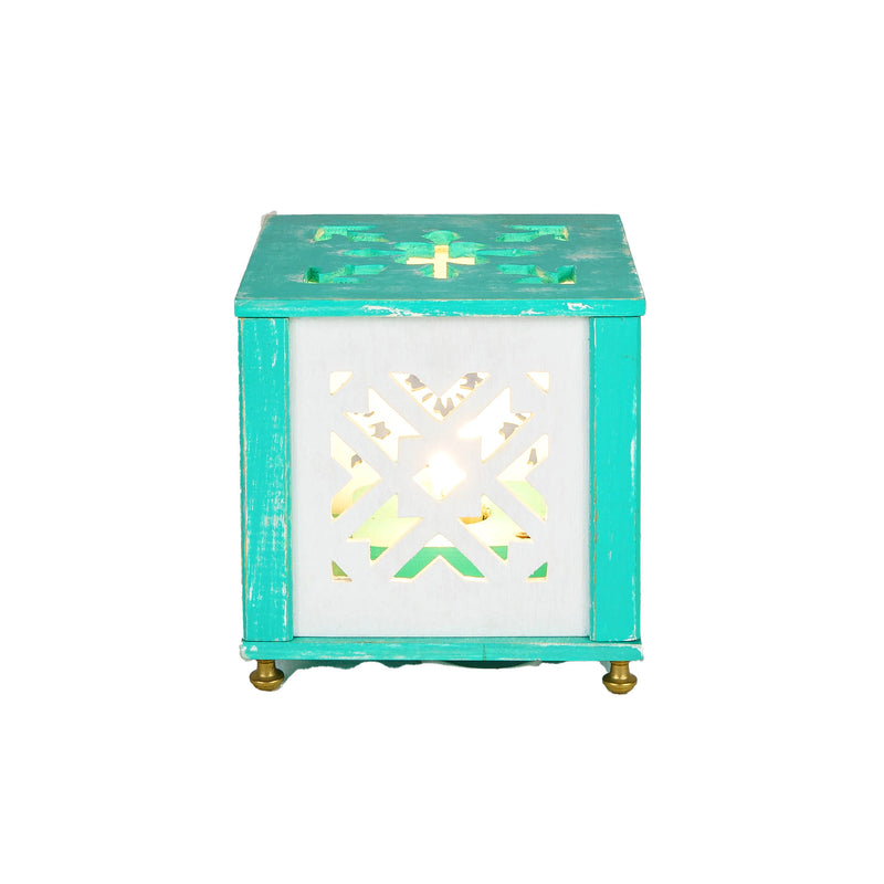 "MORESCA" lamp (White and pickled Emerald Green)